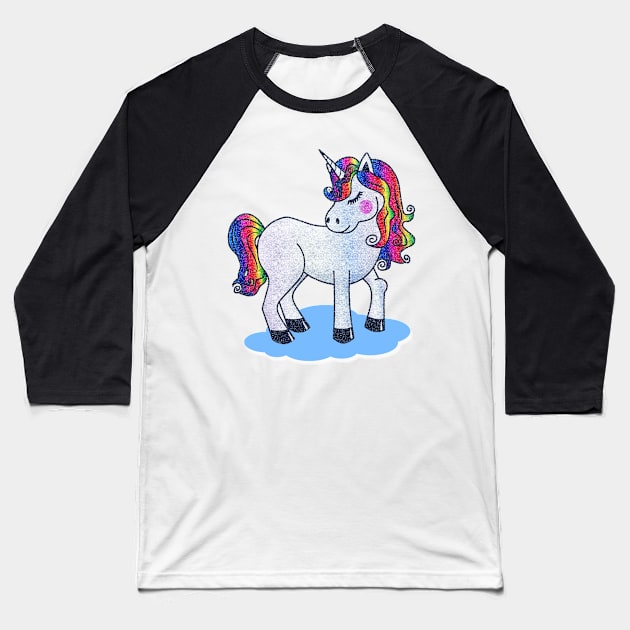 Unicorn colorful cloud gifts Baseball T-Shirt by albaley